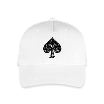 Pik Karte Symbol Tribal Poker Ass Hold´em - Kinder Bio Basecap - Weiß - Vorne