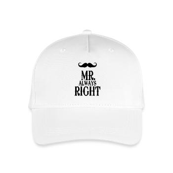 mister always right - Organic Kids’ Baseball Cap - white - Front