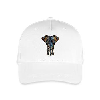 Elephant symbol colorful - Organic Kids’ Baseball Cap - white - Front