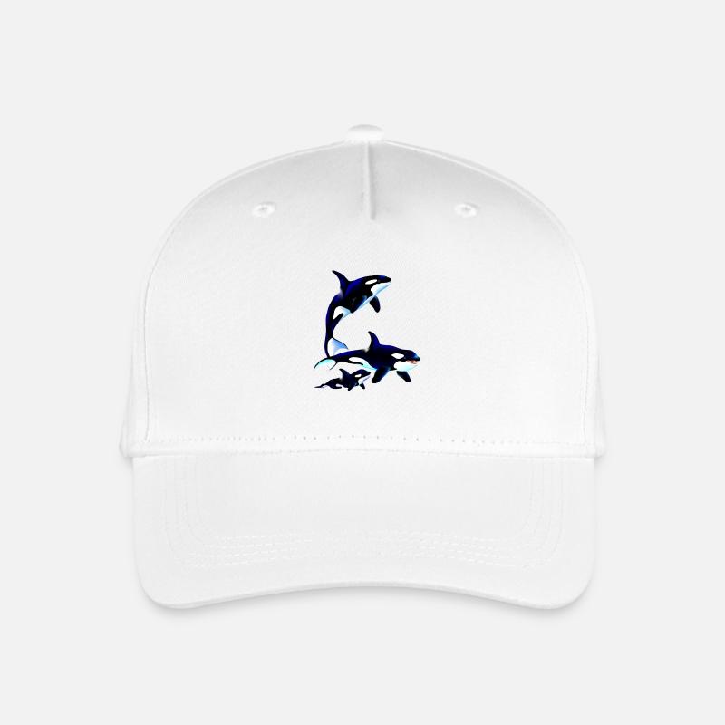 Killer Whale Family - Kinder Bio Basecap - Weiß