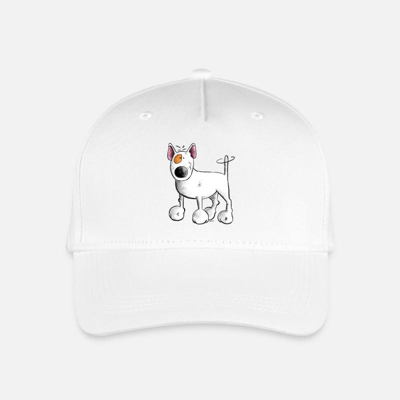 Bulli Bullterrier- Bull Terrier - Hund - Kinder Bio Basecap - Weiß