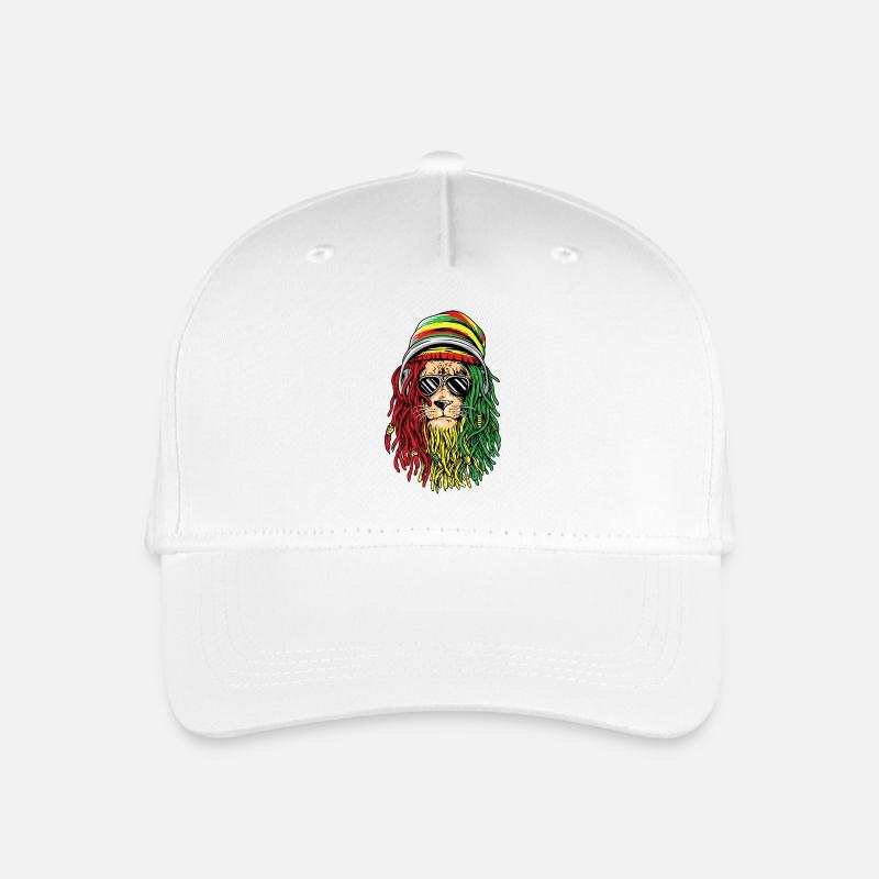 Lion Reggae - Kinder Bio Basecap - Weiß