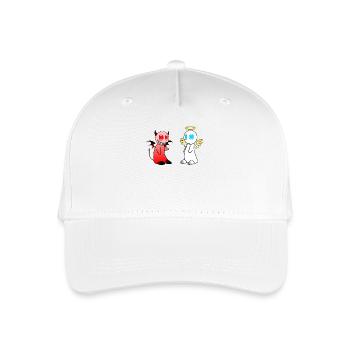 Angel & Devil Motif - Organic Kids’ Baseball Cap - white - Front