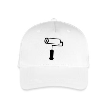 paint roller - Organic Kids’ Baseball Cap - white - Front