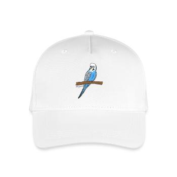 Blauer Wellensittich - Kinder Bio Basecap - Weiß - Vorne