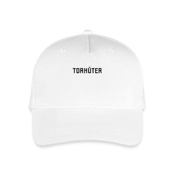 Torhüter – Statement für Goalkeeper mit Stil - Kinder Bio Basecap - Weiß - Vorne