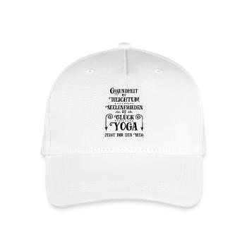 Yoga Weisheit - Kinder Bio Basecap - Weiß - Vorne