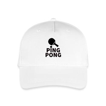 PING PONG Energetisches abstraktes Design - Kinder Bio Basecap - Weiß - Vorne
