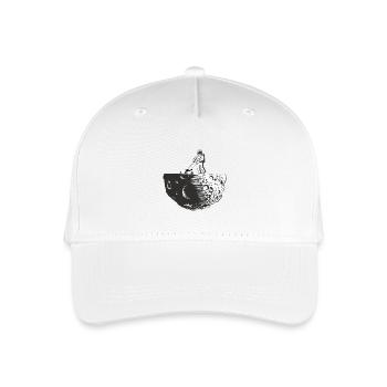 Man moon astronaut lawn mower gardening - Organic Kids’ Baseball Cap - white - Front