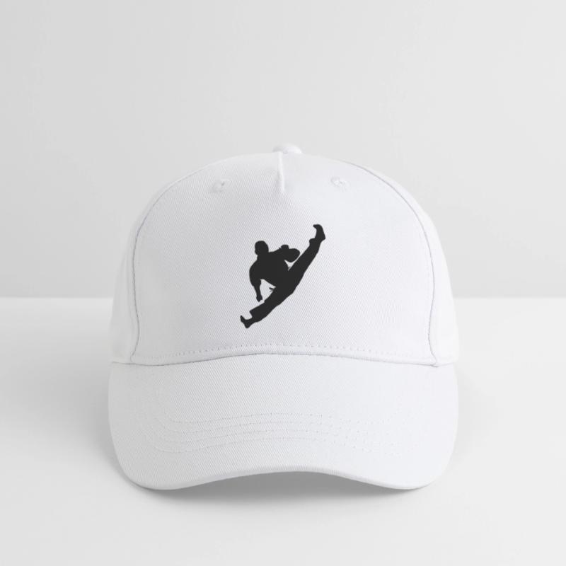 Jumpkick Geri Kick Karate oder Teakwondo Kinder Bio Basecap