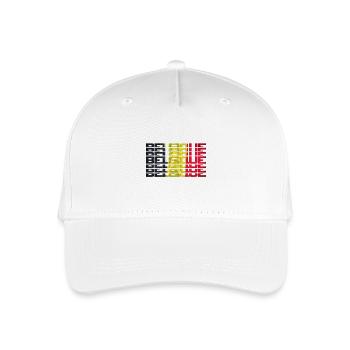 Belgium flag - Organic Kids’ Baseball Cap - white - Front