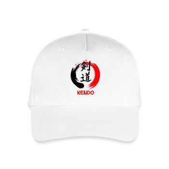 Kendo in enso zen circle - Organic Kids’ Baseball Cap - white - Front