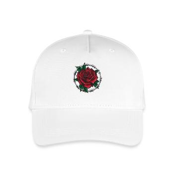 Rose In Barbed Wire - Organic Kids’ Baseball Cap - white - Front