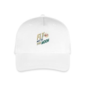 fly me to the moon - Kinder Bio Basecap - Weiß - Vorne