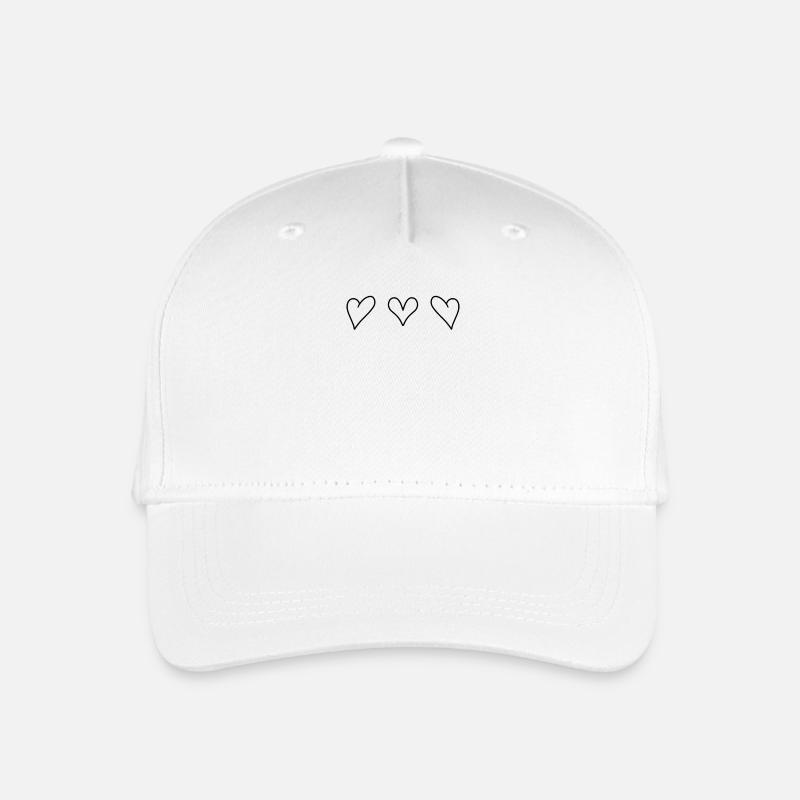 Herz Herze Liebe - Kinder Bio Basecap - Weiß