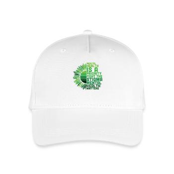 Mental Health Awareness Sunflower - Organic Kids’ Baseball Cap - white - Front