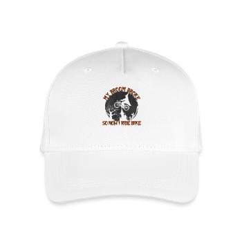 My Broom Is Broken, Now I Ride Bike - Organic Kids’ Baseball Cap - white - Front