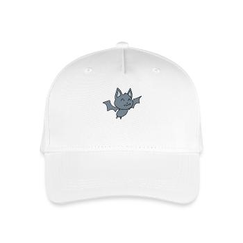 Bat - Organic Kids’ Baseball Cap - white - Front