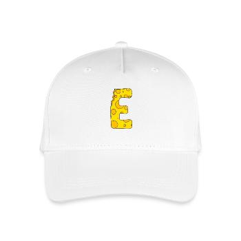 Letter E - Organic Kids’ Baseball Cap - white - Front