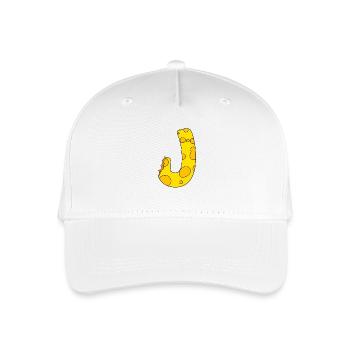 Letter J - Organic Kids’ Baseball Cap - white - Front