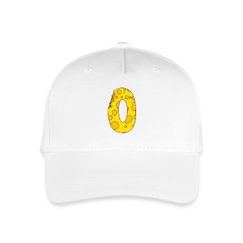 Zahl 0 Ziffer Käse - Kinder Bio Basecap - Weiß - Vorne