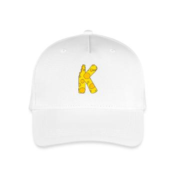 Letter K - Organic Kids’ Baseball Cap - white - Front