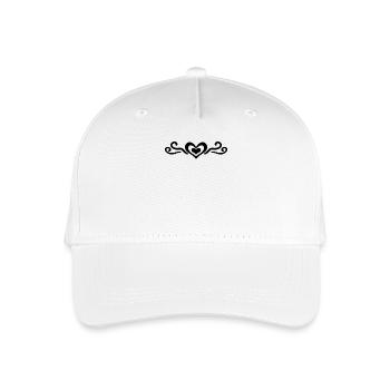 Herz Dekoration Geschenk - Kinder Bio Basecap - Weiß - Vorne