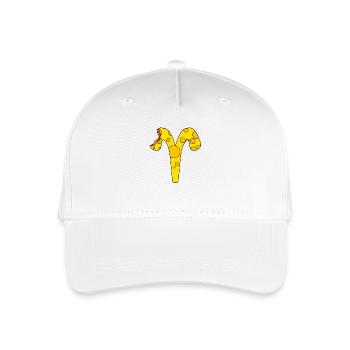 Sternzeichen Widder - Kinder Bio Basecap - Weiß - Vorne