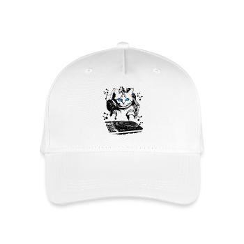 Cat DJ avec table de mixage - Casquette de baseball bio Enfant - blanc - Devant