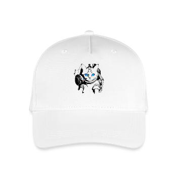 DJ Cat Blue Eyes - Organic Kids’ Baseball Cap - white - Front