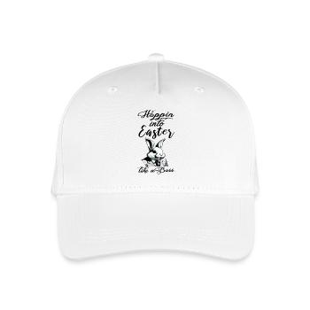 lapin de Pâques élégant avec costume et cravate - Casquette de baseball bio Enfant - blanc - Devant