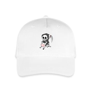 Grim Reaper Cow - Organic Kids’ Baseball Cap - white - Front