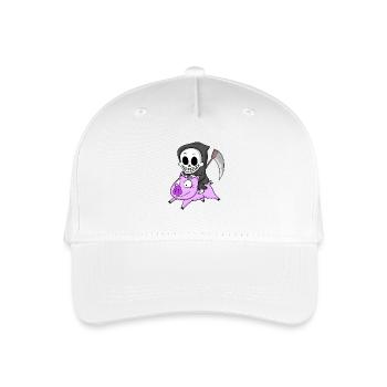 Grim Reaper Pig - Organic Kids’ Baseball Cap - white - Front