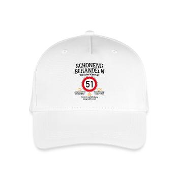 51. Geburtstag Schonend Behandeln 51 Alte Kiste 51 - Kinder Bio Basecap - Weiß - Vorne