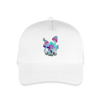 magic mushrooms psychedelic mushroom art - Organic Kids’ Baseball Cap - white - Front
