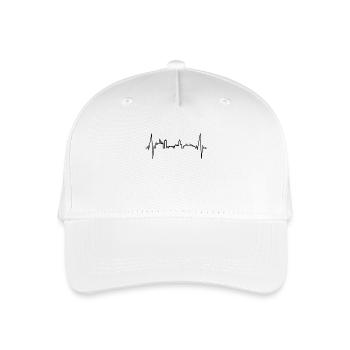 Mayence Skyline Heartbeat Fan Heart Love Mainzer - Casquette de baseball bio Enfant - blanc - Devant