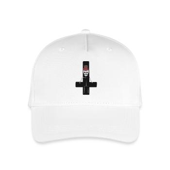 Fantasy Halloween Dark Cross Skeleton Horror Death - Organic Kids’ Baseball Cap - white - Front