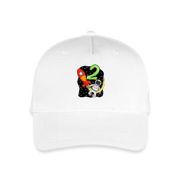 2 Anniversaire Garçon Astronaute - Casquette de baseball bio Enfant - blanc - Devant
