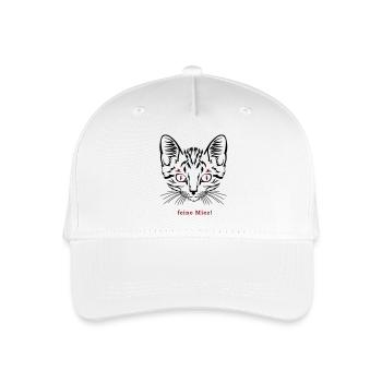 Katze, feine Miez - Kinder Bio Basecap - Weiß - Vorne