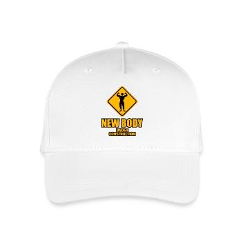 new body under construction - Organic Kids’ Baseball Cap - white - Front
