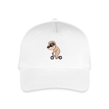 Sloth Bicycle - Organic Kids’ Baseball Cap - white - Front
