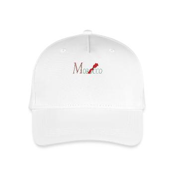 Élégance Patriotique au Design du Drapeau Marocain - Casquette de baseball bio Enfant - blanc - Devant