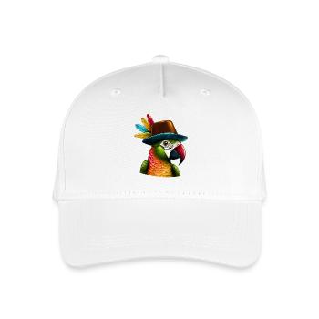 Papagei mit Hut - Kinder Bio Basecap - Weiß - Vorne