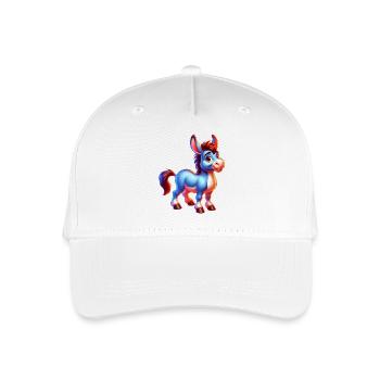 Esel-Maultier - Kinder Bio Basecap - Weiß - Vorne