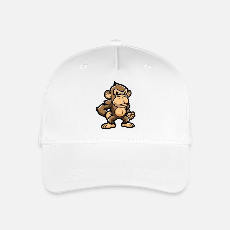 affe - Kinder Bio Basecap - Weiß