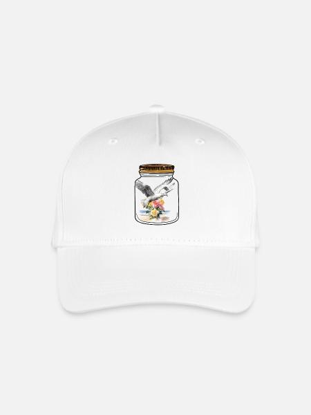 Geburtstag Flaschenpost Möwen Möwe Rosen - Kinder Bio Basecap - Weiß
