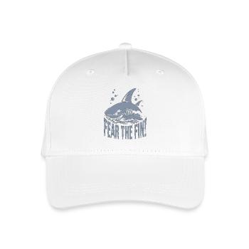 SHARK, FEAR THE FIN - Organic Kids’ Baseball Cap - white - Front