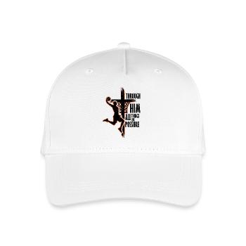 christian basketball christ jesus christianity - Organic Kids’ Baseball Cap - white - Front