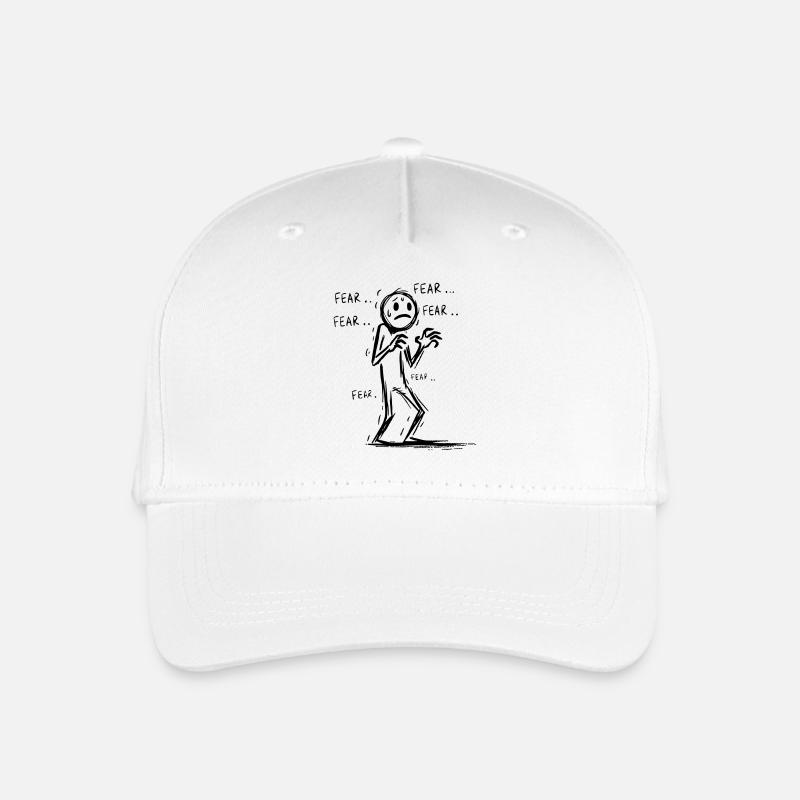 Ängstlicher Mann - Kinder Bio Basecap - Weiß