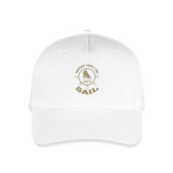 Sailing no matter where you want to sail - Organic Kids’ Baseball Cap - white - Front